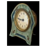 Vintage Decorative Mantel Clock with Enamel Accents