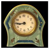 Vintage Decorative Mantel Clock with Enamel Accents