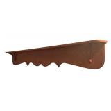 Vintage Wooden Shelf with Scalloped Edge