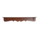 Vintage Wooden Shelf with Scalloped Edge