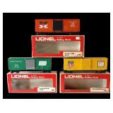 Set of 3 Lionel Hi-Cube O Scale Box Cars: New Haven, Penn Central, Union Pacific