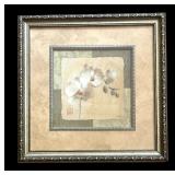 "White Orchid Crop" Print in Decorative Frame by Cheri Blum