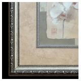 "White Orchid Crop" Print in Decorative Frame by Cheri Blum