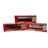 Lionel Grand Trunk Western Reefer, Rock Island Box Car and Johnson Wax Box Car