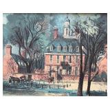 Pair of Framed Colonial Williamsburg Prints by F. Alexander