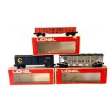 Lionel Virginian Hopper, Rio Grande Gondola and Chessie Double Door Box Car