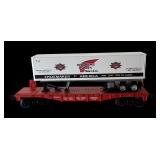 Lionel Electric Train Cars Set with Boxes - Red Wing Shoes Flat Car, SOO Line Hopper and M&STL Ore Car