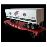 Lionel Electric Train Cars Set with Boxes - Red Wing Shoes Flat Car, SOO Line Hopper and M&STL Ore Car