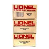 Lionel O and O27 Gauge Train Car Set with Boxes - Marines Bunk Car, Radioactive Waste Car and Union Pacific Hopper