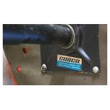 Vintage  Orange Vinyl Upholstered Counter-Height Stool