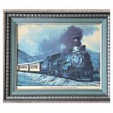 Pair of Framed Train Prints