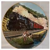 Set of J.B. Deneen Classic American Train Plates in Original Boxes