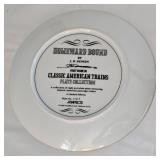 Set of J.B. Deneen Classic American Train Plates in Original Boxes