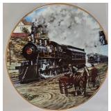 Set of J.B. Deneen Classic American Train Plates in Original Boxes