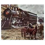 Set of J.B. Deneen Classic American Train Plates in Original Boxes