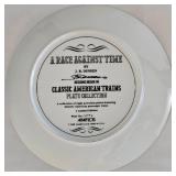 Set of J.B. Deneen Classic American Train Plates in Original Boxes