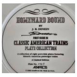 Set of J.B. Deneen Classic American Train Plates in Original Boxes