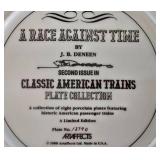 Set of J.B. Deneen Classic American Train Plates in Original Boxes