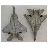 Pair of Military Ship Replicas