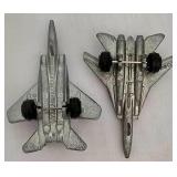 Pair of Military Ship Replicas