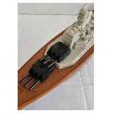 Pair of Military Ship Replicas