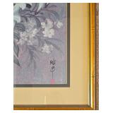 Two Framed Vintage Muted Floral Art Prints