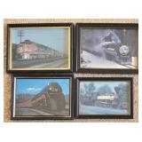 Collection of Black Framed Railroad Pictures