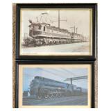 Collection of Black Framed Railroad Pictures