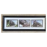 Collection of Black Framed Railroad Pictures
