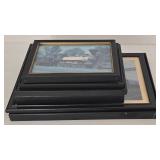Collection of Black Framed Railroad Pictures