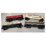 Four Lionel 0 & 027 Gauge Tank Cars
