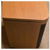 Oak Veneer Entertainment Stand