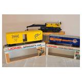 Three  Lionel 0 & 027 Gauge Train Cars