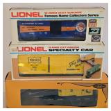 Three  Lionel 0 & 027 Gauge Train Cars