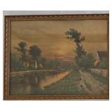 Vintage Framed Print & Wooden Plaque Art