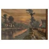 Vintage Framed Print & Wooden Plaque Art