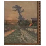 Vintage Framed Print & Wooden Plaque Art