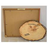 Vintage Framed Print & Wooden Plaque Art