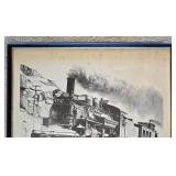 Collection of Railroad Themed Framed Prints