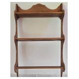 Three-Shelf Wooden Wall Shelf