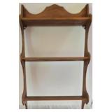Three-Shelf Wooden Wall Shelf