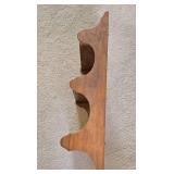 Three-Shelf Wooden Wall Shelf