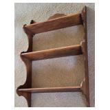 Three-Shelf Wooden Wall Shelf