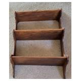 Three-Shelf Wooden Wall Shelf