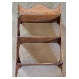 Three-Shelf Wooden Wall Shelf