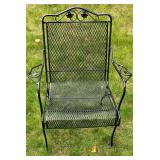 Black Metal Patio Table Set with Sun Umbrella