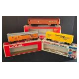Trio of Lionel Electric Train Cars including Lionel Model 6-9872 Pacific Fruit Express Reefer