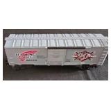 Three Lionel Electric Train Cars including Lionel Model 6-16264 Red Wing Shoes Box Car