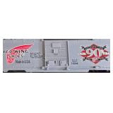 Three Lionel Electric Train Cars including Lionel Model 6-16264 Red Wing Shoes Box Car