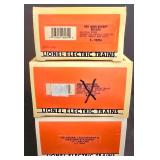 Three Lionel Electric Train Cars including Lionel Model 6-16264 Red Wing Shoes Box Car